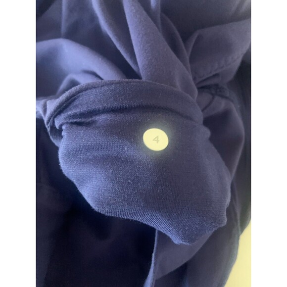 Lululemon Size 4 Leggings Essential Rhythm Mesh Lace Run Pants Emperor Blue Rare - Picture 3 of 4